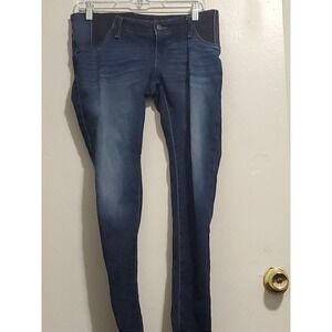 Isabel Maternity 4/27R Dark Blue Wash Skinny Entubado Elastic Stretch Waist